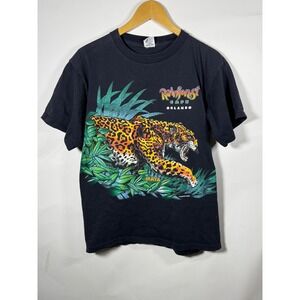 Vintage Rainforest Cafe Orlando Maya Jaguar Graphic T-Shirt Black Mens Large USA